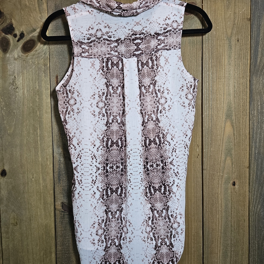 Sleeveless Snake Print Dress